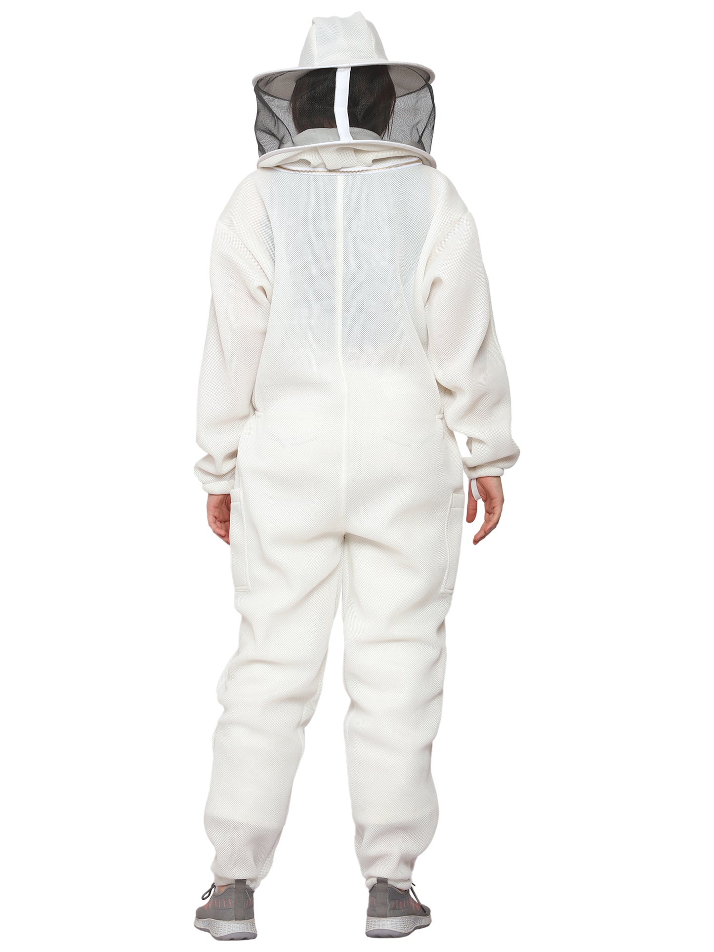 Beeattire Airmesh Ventilated beekeeping Suit White Color with Round Hood