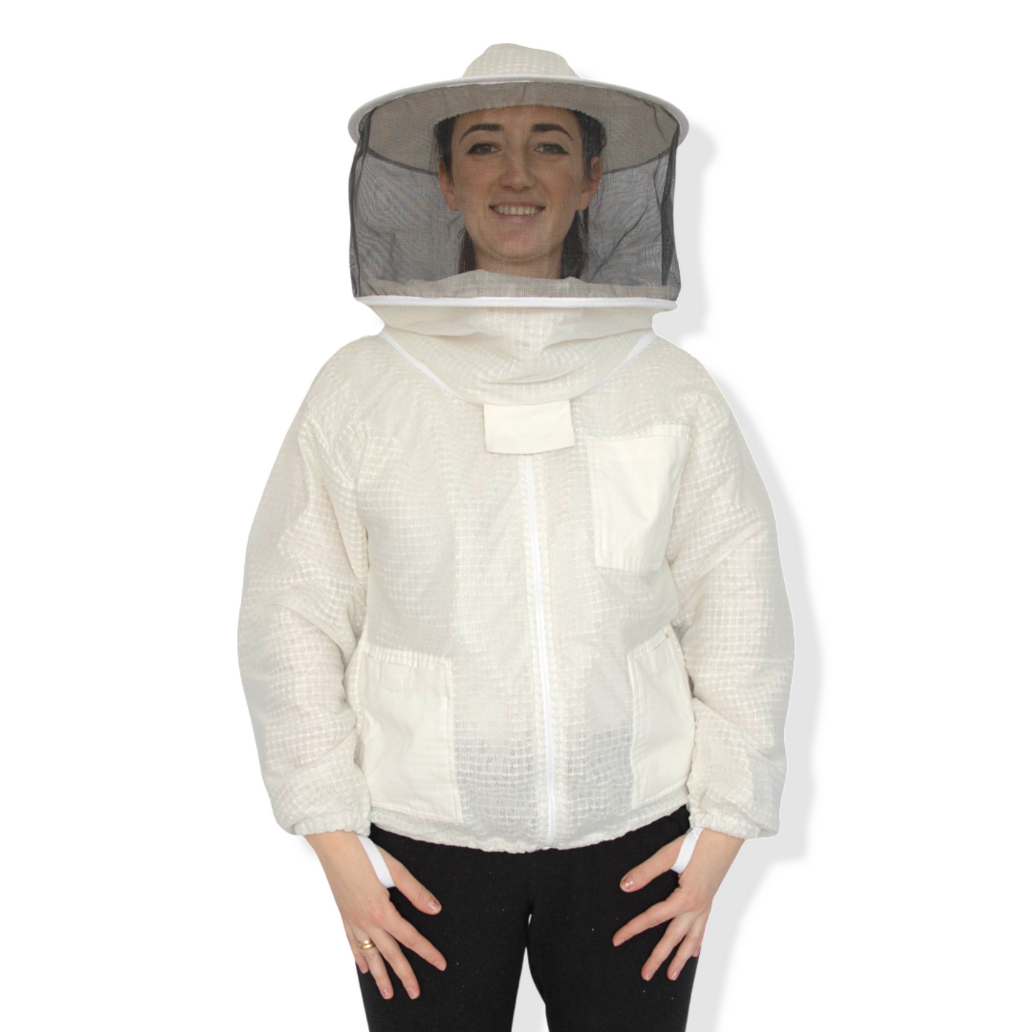 BEEATTIRE Ventilated Bee Jacket Round Hood - 3 Layer Mesh Ultra Vented Beekeeping Jacket Ventilated Beekeeper Jacket