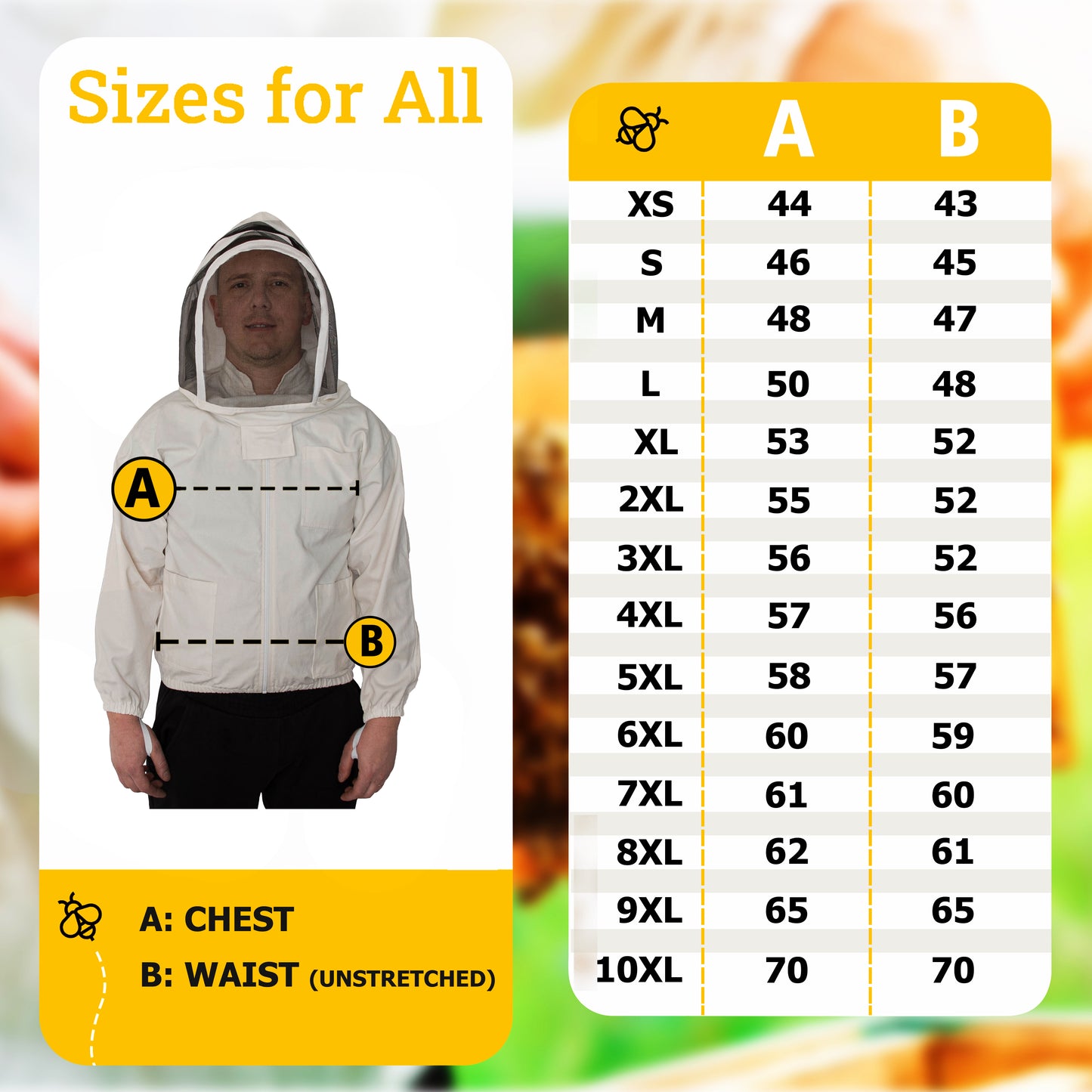 BEEATTIRE Bee Jacket with Easy Access Veil – 100% Cotton – Stingless protection Beekeeper Jacket