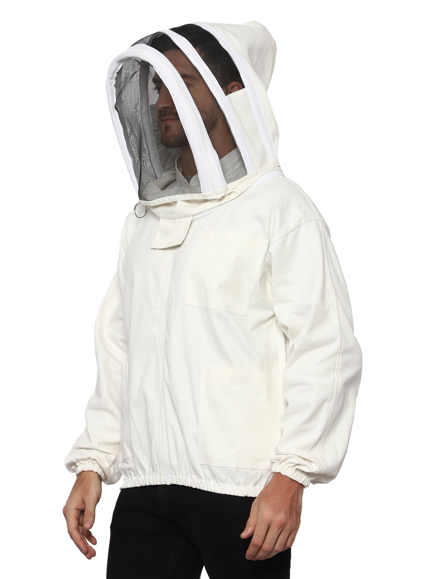 BEEATTIRE Bee Jacket with Easy Access Veil – 100% Cotton – Stingless protection Beekeeper Jacket