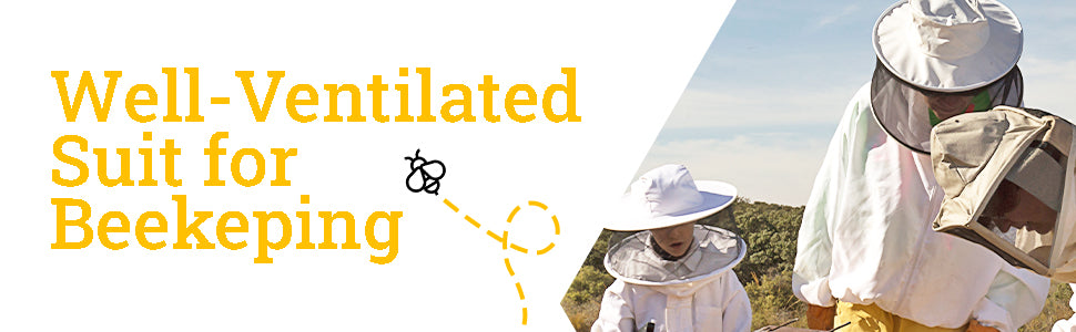 Beeattire Cotton Bee Suit with Round Hood -  White