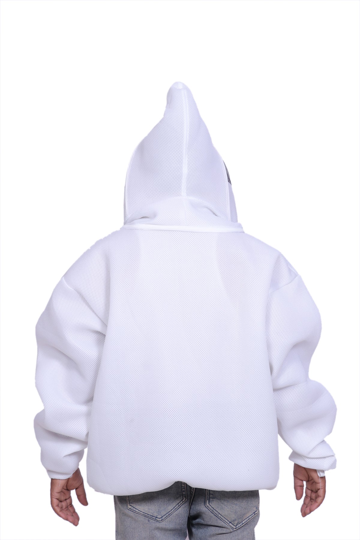 Beeattire Airmesh Bee Jacket Ventilated Bee Jacket 3D Mesh Beekeeper Jacket White Color with Veil